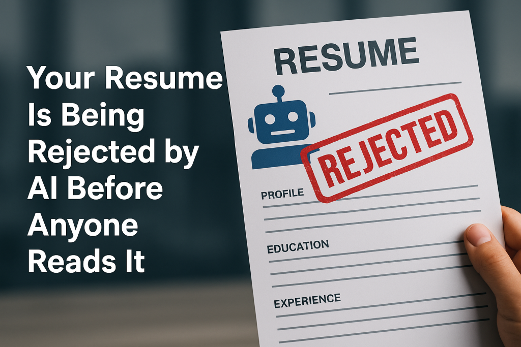 A digital representation of a resume being scanned by artificial intelligence (AI) software, symbolizing Applicant Tracking System (ATS) resume optimization.