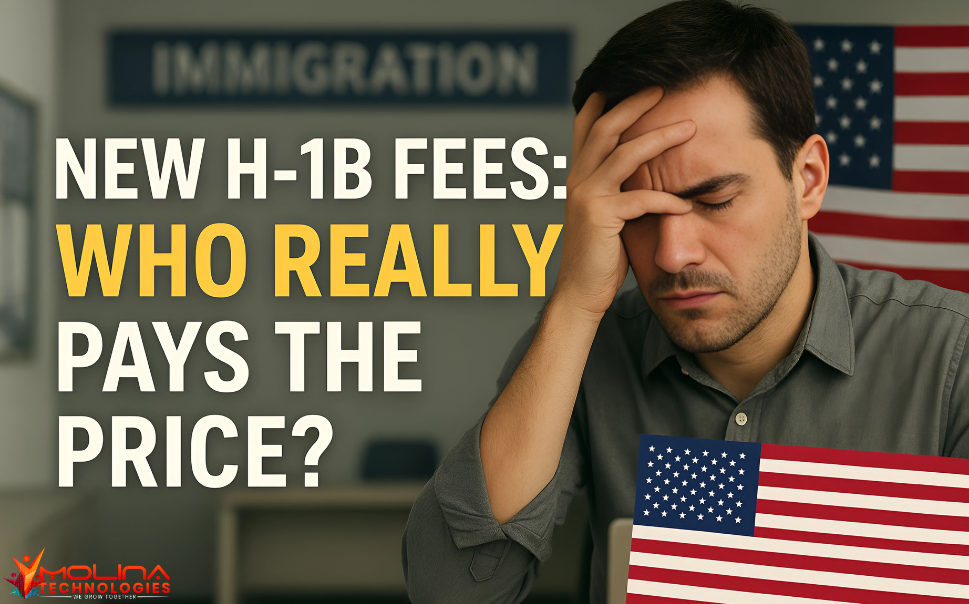 A graph showing the increasing cost of H-1B visas over time, including the recent $100,000 fee.