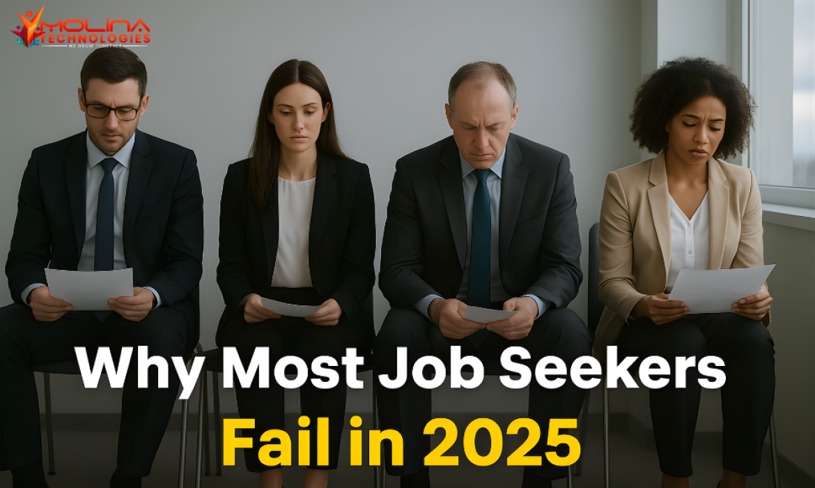 Frustrated job seeker learning about job search mistakes 2025