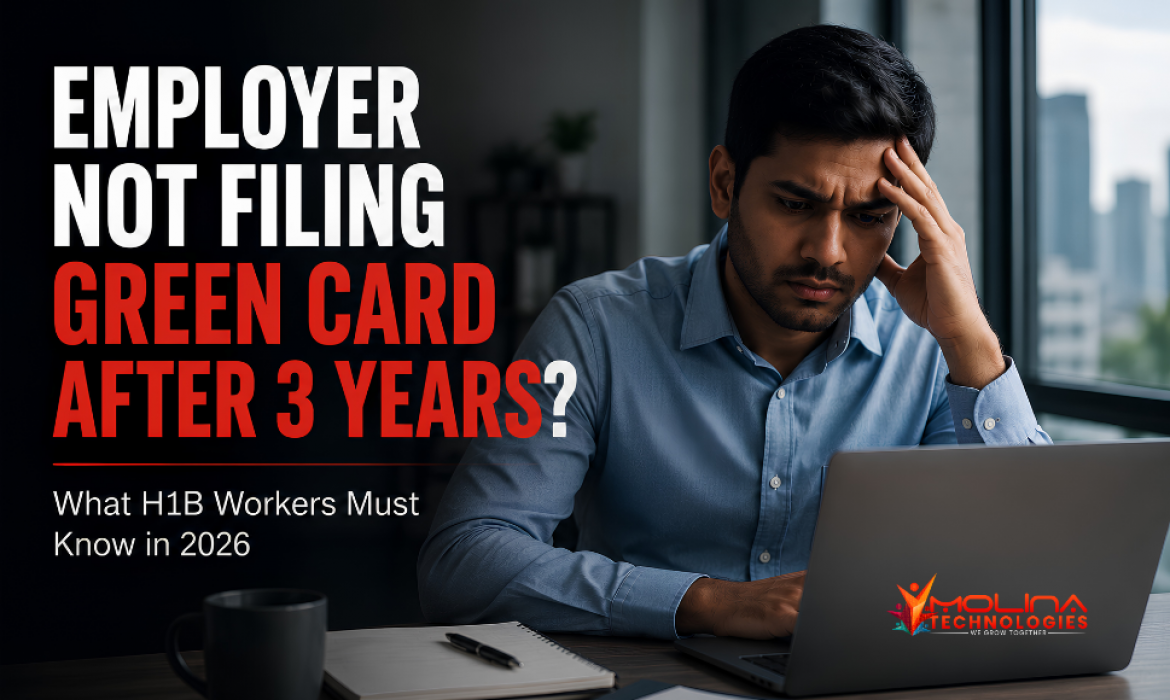employer not filing green card after 3 years for H1B workers
