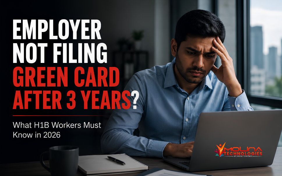 employer not filing green card after 3 years for H1B workers